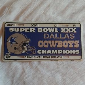 Dallas Cowboys Super Bowl Champions License Plate